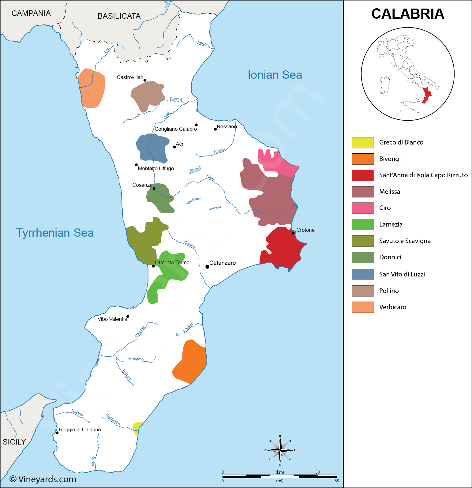 Wine Regions in Calabria