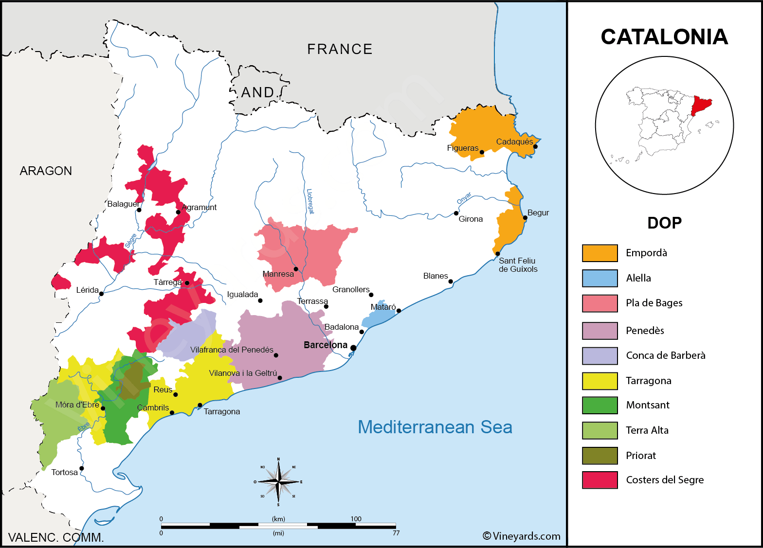 spanish wine regions map