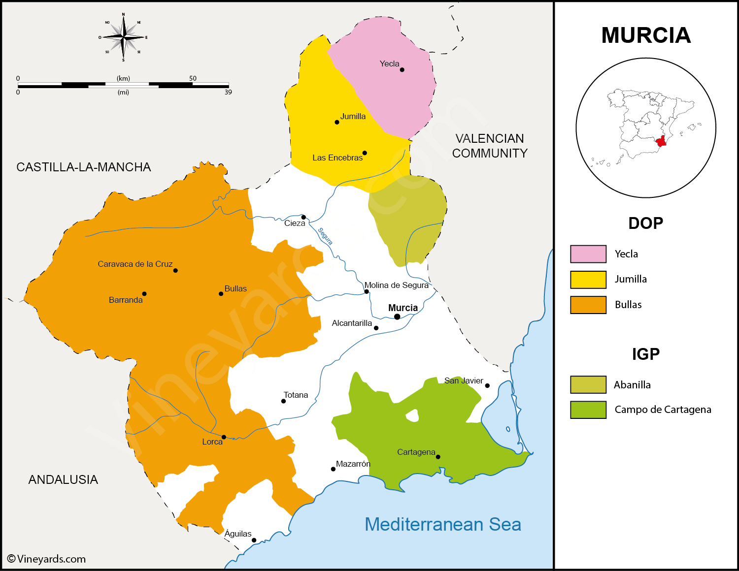 murcia spain map