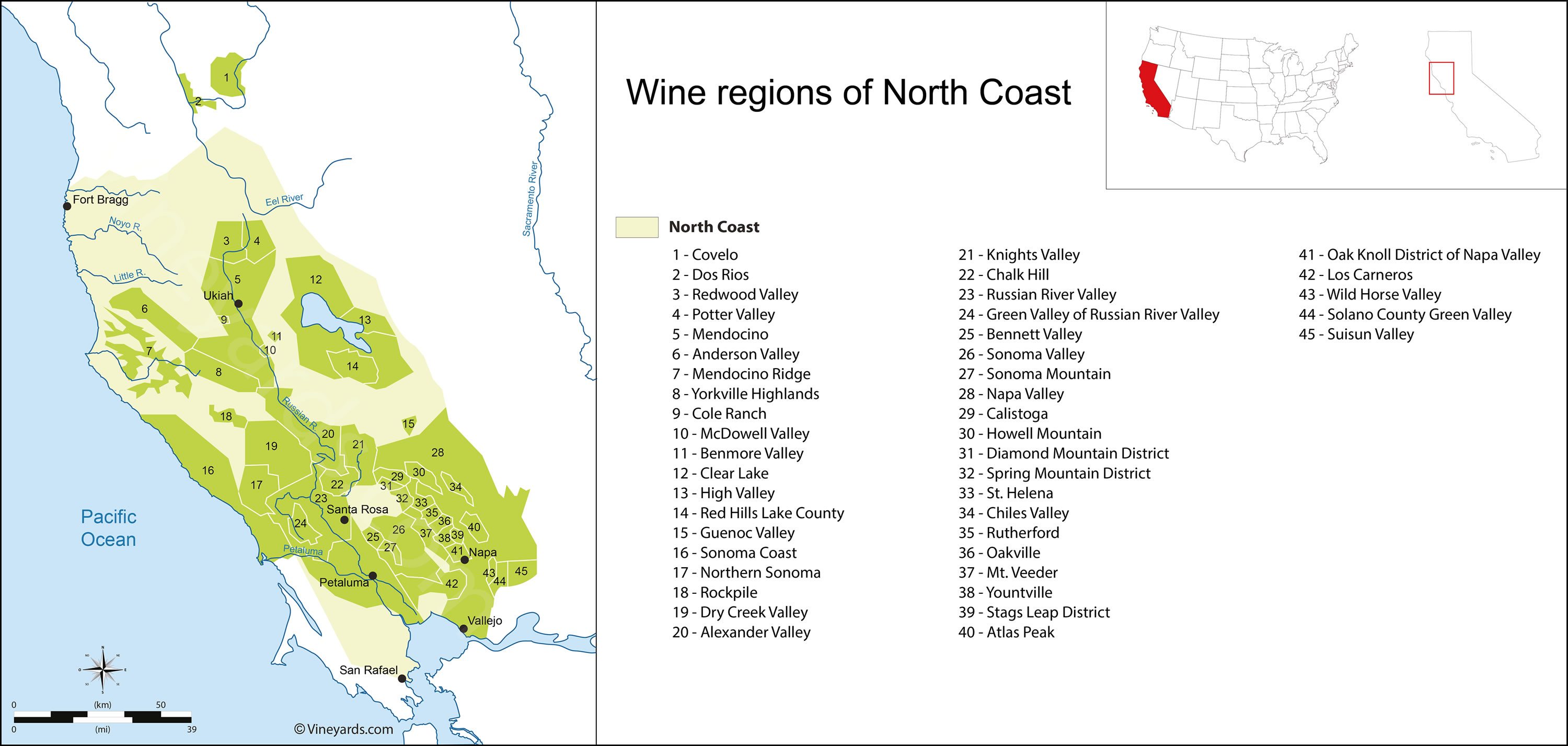 northern california coastline map