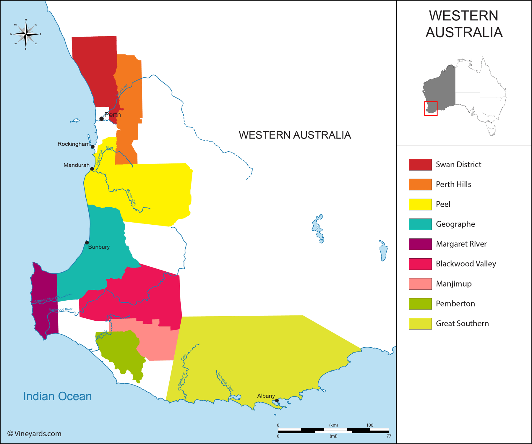 South Australia Wine Map - Rosa Wandie